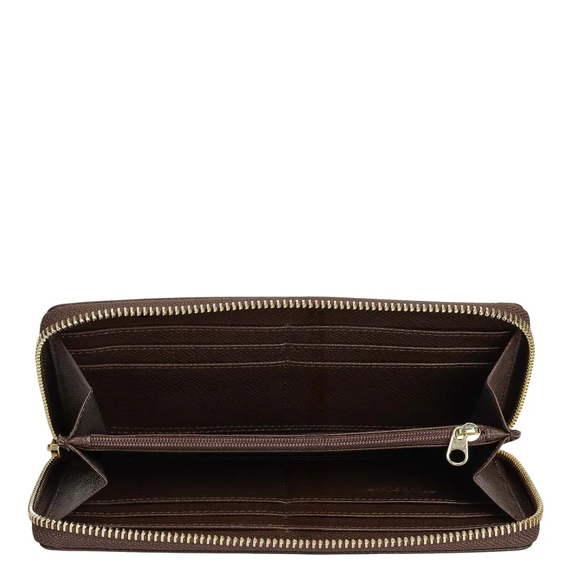 Da Milano Walnut Franzy Leather Ladies Wallet - Walnut for Women | Best Price UAE